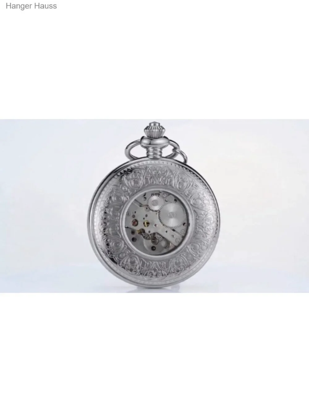 Vintage Mechanical Pocket Watch for Men - Moon Phase, Imitated Tourbillon,